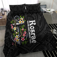 Kosrae Nautical Heritage Bedding Set Polynesian Tribal Anchor With Plumeria Tropical Art TS04 - Polynesian Pride