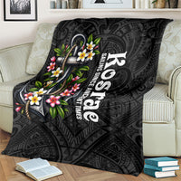 Kosrae Nautical Heritage Blanket Polynesian Tribal Anchor With Plumeria Tropical Art TS04 - Polynesian Pride