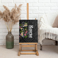 Kosrae Nautical Heritage Canvas Wall Art Polynesian Tribal Anchor With Plumeria Tropical Art TS04 - Polynesian Pride