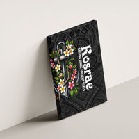 Kosrae Nautical Heritage Canvas Wall Art Polynesian Tribal Anchor With Plumeria Tropical Art TS04 - Polynesian Pride