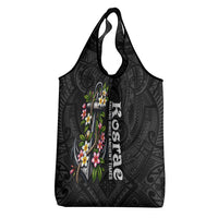 Kosrae Nautical Heritage Grocery Bag Polynesian Tribal Anchor With Plumeria Tropical Art TS04 - Polynesian Pride