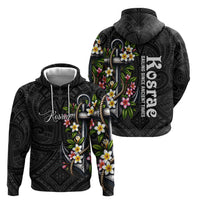 Kosrae Nautical Heritage Hoodie Polynesian Tribal Anchor With Plumeria Tropical Art TS04 - Polynesian Pride