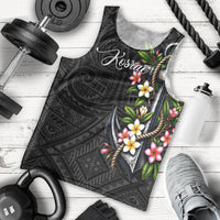 Kosrae Nautical Heritage Men Tank Top Polynesian Tribal Anchor With Plumeria Tropical Art TS04 - Polynesian Pride