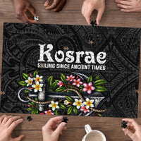 Kosrae Nautical Heritage Puzzle Polynesian Tribal Anchor With Plumeria Tropical Art TS04 - Polynesian Pride