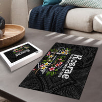 Kosrae Nautical Heritage Puzzle Polynesian Tribal Anchor With Plumeria Tropical Art TS04 - Polynesian Pride