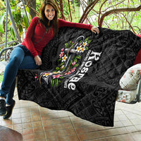 Kosrae Nautical Heritage Quilt Polynesian Tribal Anchor With Plumeria Tropical Art TS04 - Polynesian Pride