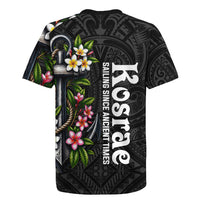 Kosrae Nautical Heritage Rugby Jersey Polynesian Tribal Anchor With Plumeria Tropical Art TS04 - Polynesian Pride