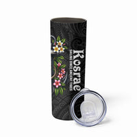 Kosrae Nautical Heritage Skinny Tumbler Polynesian Tribal Anchor With Plumeria Tropical Art