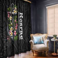 Kosrae Nautical Heritage Window Curtain Polynesian Tribal Anchor With Plumeria Tropical Art TS04 - Polynesian Pride