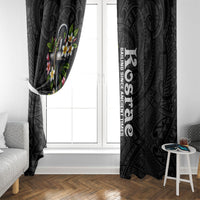 Kosrae Nautical Heritage Window Curtain Polynesian Tribal Anchor With Plumeria Tropical Art TS04 - Polynesian Pride