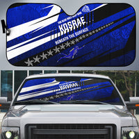 Kosrae Deep Sea Scuba Diving Auto Sun Shade Blue Hole Beneath The Surface Coral Reef Graphic Art TS04 Blue Black - Polynesian Pride