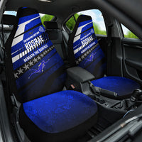 Kosrae Deep Sea Scuba Diving Car Seat Cover Blue Hole Beneath The Surface Coral Reef Graphic Art TS04 One Size Blue Black - Polynesian Pride