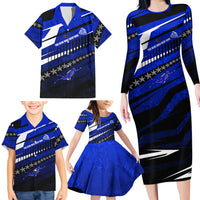 Kosrae Deep Sea Scuba Diving Family Matching Long Sleeve Bodycon Dress and Hawaiian Shirt Blue Hole Beneath The Surface Coral Reef Graphic Art TS04 - Polynesian Pride