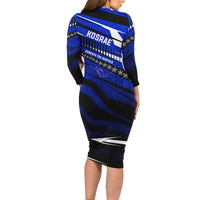 Kosrae Deep Sea Scuba Diving Family Matching Long Sleeve Bodycon Dress and Hawaiian Shirt Blue Hole Beneath The Surface Coral Reef Graphic Art TS04 - Polynesian Pride