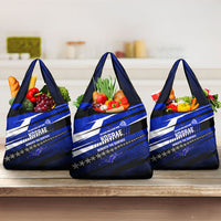 Kosrae Deep Sea Scuba Diving Grocery Bag Blue Hole Beneath The Surface Coral Reef Graphic Art TS04 3-pack One Size Blue Black - Polynesian Pride