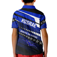Kosrae Deep Sea Scuba Diving Kid Polo Shirt Blue Hole Beneath The Surface Coral Reef Graphic Art TS04 - Polynesian Pride