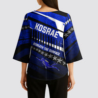 Kosrae Deep Sea Scuba Diving Kimono Sleeve Blouse Blue Hole Beneath The Surface Coral Reef Graphic Art TS04 - Polynesian Pride