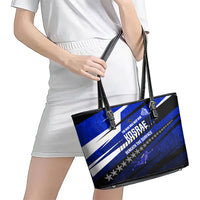 Kosrae Deep Sea Scuba Diving Leather Tote Bag Blue Hole Beneath The Surface Coral Reef Graphic Art TS04 - Polynesian Pride
