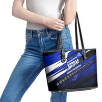 Kosrae Deep Sea Scuba Diving Leather Tote Bag Blue Hole Beneath The Surface Coral Reef Graphic Art TS04 - Polynesian Pride