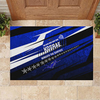 Kosrae Deep Sea Scuba Diving Rubber Doormat Blue Hole Beneath The Surface Coral Reef Graphic Art TS04 Blue Black - Polynesian Pride