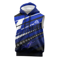 Kosrae Deep Sea Scuba Diving Sleeveless Hoodie Blue Hole Beneath The Surface Coral Reef Graphic Art TS04 Blue Black - Polynesian Pride