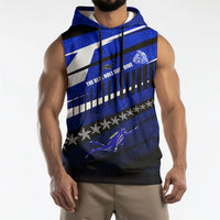 Kosrae Deep Sea Scuba Diving Sleeveless Hoodie Blue Hole Beneath The Surface Coral Reef Graphic Art TS04 - Polynesian Pride