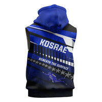 Kosrae Deep Sea Scuba Diving Sleeveless Zip Hoodie Blue Hole Beneath The Surface Coral Reef Graphic Art TS04 - Polynesian Pride