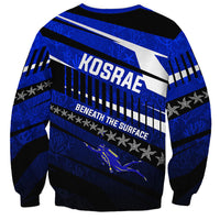 Kosrae Deep Sea Scuba Diving Sweatshirt Blue Hole Beneath The Surface Coral Reef Graphic Art TS04 - Polynesian Pride