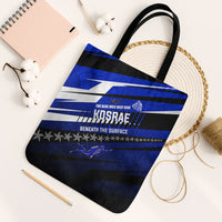 Kosrae Deep Sea Scuba Diving Tote Bag Blue Hole Beneath The Surface Coral Reef Graphic Art TS04 Black Strap One Size Blue Black - Polynesian Pride