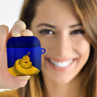 Kosrae Fafa Culinary Heritage AirPods Case Kosraean Gold Taro Tradition Illustration With Coconut Leaves TS04 - Polynesian Pride