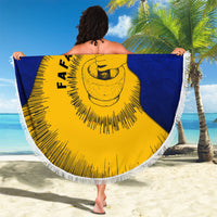 Kosrae Fafa Culinary Heritage Beach Blanket Kosraean Gold Taro Tradition Illustration With Coconut Leaves TS04 - Polynesian Pride