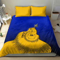 Kosrae Fafa Culinary Heritage Bedding Set Kosraean Gold Taro Tradition Illustration With Coconut Leaves TS04 - Polynesian Pride