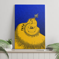 Kosrae Fafa Culinary Heritage Canvas Wall Art Kosraean Gold Taro Tradition Illustration With Coconut Leaves TS04 - Polynesian Pride