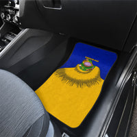 Kosrae Fafa Culinary Heritage Car Mats Kosraean Gold Taro Tradition Illustration With Coconut Leaves TS04 - Polynesian Pride