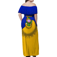 Kosrae Fafa Culinary Heritage Family Matching Off Shoulder Maxi Dress and Hawaiian Shirt Kosraean Gold Taro Tradition Illustration With Coconut Leaves