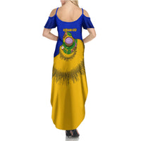 Kosrae Fafa Culinary Heritage Family Matching Summer Maxi Dress and Hawaiian Shirt Kosraean Gold Taro Tradition Illustration With Coconut Leaves