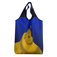 Kosrae Fafa Culinary Heritage Grocery Bag Kosraean Gold Taro Tradition Illustration With Coconut Leaves TS04 - Polynesian Pride
