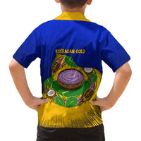 Kosrae Fafa Culinary Heritage Hawaiian Shirt Kosraean Gold Taro Tradition Illustration With Coconut Leaves