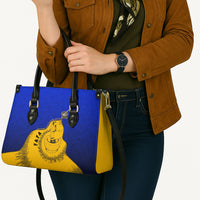 Kosrae Fafa Culinary Heritage Leather Bag Kosraean Gold Taro Tradition Illustration With Coconut Leaves TS04 - Polynesian Pride