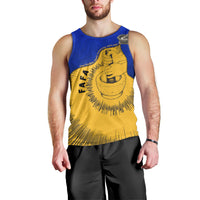 Kosrae Fafa Culinary Heritage Men Tank Top Kosraean Gold Taro Tradition Illustration With Coconut Leaves TS04 - Polynesian Pride