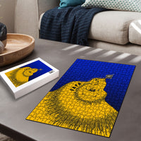 Kosrae Fafa Culinary Heritage Puzzle Kosraean Gold Taro Tradition Illustration With Coconut Leaves TS04 - Polynesian Pride