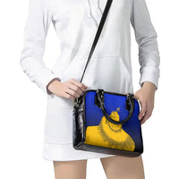 Kosrae Fafa Culinary Heritage Shoulder Handbag Kosraean Gold Taro Tradition Illustration With Coconut Leaves TS04 - Polynesian Pride