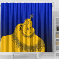 Kosrae Fafa Culinary Heritage Shower Curtain Kosraean Gold Taro Tradition Illustration With Coconut Leaves TS04 - Polynesian Pride