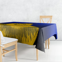 Kosrae Fafa Culinary Heritage Tablecloth Kosraean Gold Taro Tradition Illustration With Coconut Leaves TS04 - Polynesian Pride