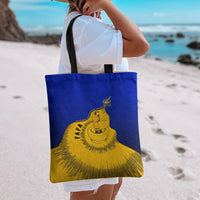 Kosrae Fafa Culinary Heritage Tote Bag Kosraean Gold Taro Tradition Illustration With Coconut Leaves TS04 - Polynesian Pride