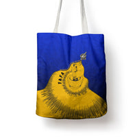 Kosrae Fafa Culinary Heritage Tote Bag Kosraean Gold Taro Tradition Illustration With Coconut Leaves TS04 - Polynesian Pride