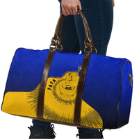 Kosrae Fafa Culinary Heritage Travel Bag Kosraean Gold Taro Tradition Illustration With Coconut Leaves TS04 - Polynesian Pride
