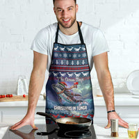 Tonga Christmas Apron with Singing Whale Ocean Scene National Coat of Arms - Polynesian Pride