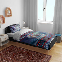 Tonga Christmas Bedding Set with Singing Whale Ocean Scene National Coat of Arms - Polynesian Pride