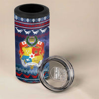 Tonga Christmas 4 in 1 Can Cooler Tumbler with Singing Whale Ocean Scene National Coat of Arms TS04 - Polynesian Pride